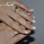 Unghii albe French cu gel by Flory Nails